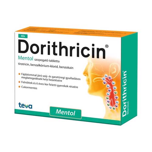 Dorithricin Menthol szopogató tabletta 40x