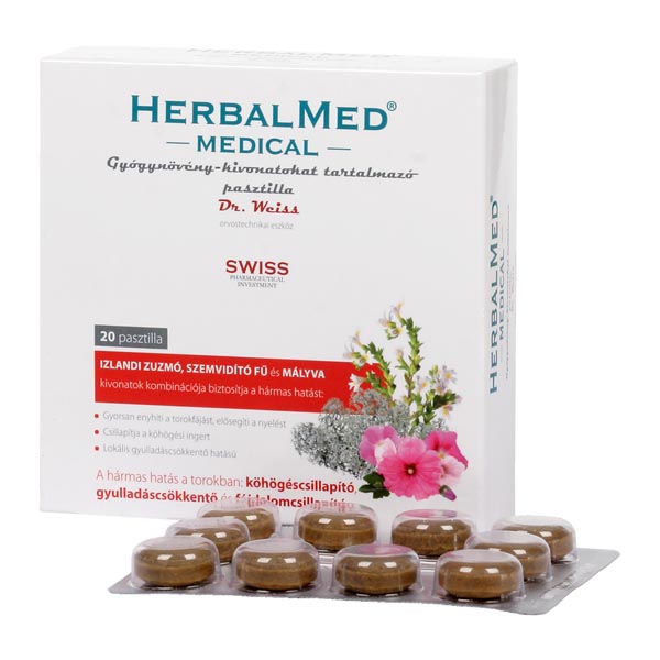 Herbalmed Medical gyógynövény pasztilla 20x