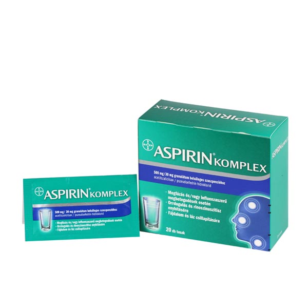 Aspirin Complex 500 mg/30 mg granulát.bels.szuszp. 20x