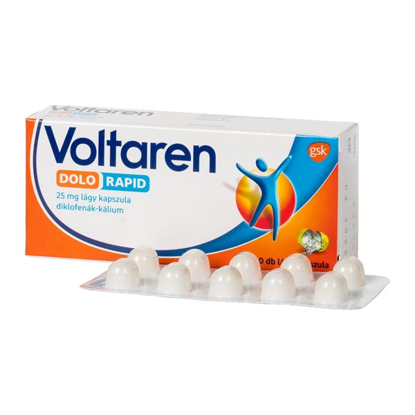 Voltaren Dolo 25 mg lágy kapszula 20x (átlátszatlan bub.)