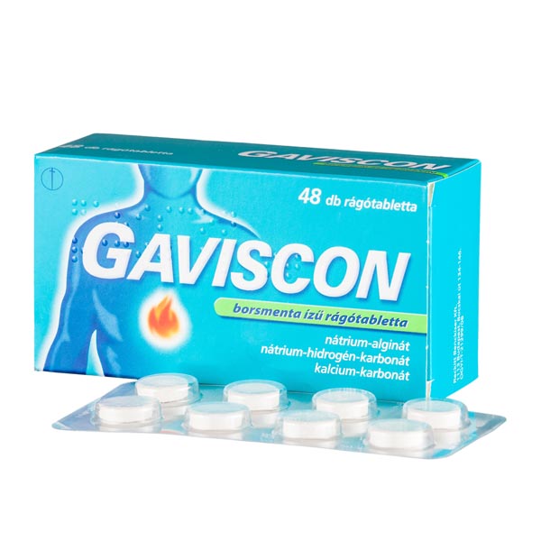 Gaviscon rágótabletta borsmenta ízű 48x