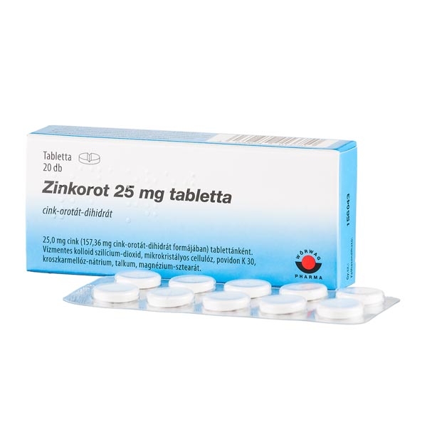 Zinkorot 25 mg tabletta 50x