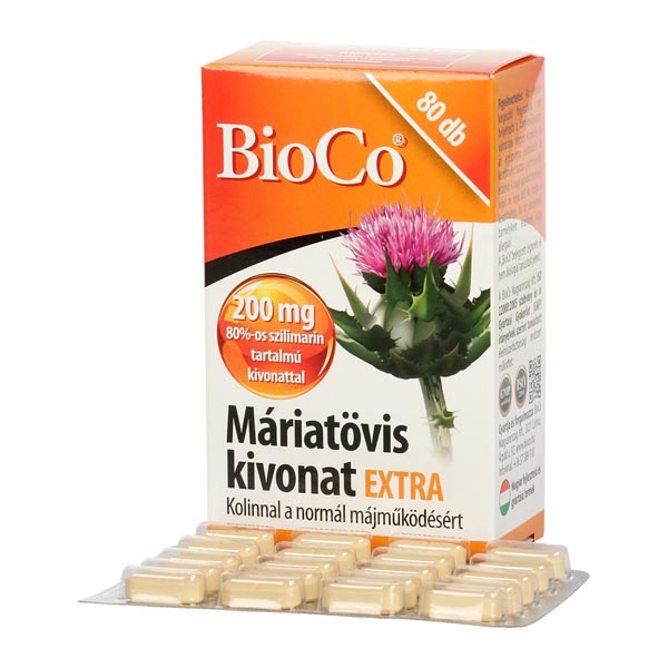 BioCo Máriatövis kivonat Extra tabletta 80x