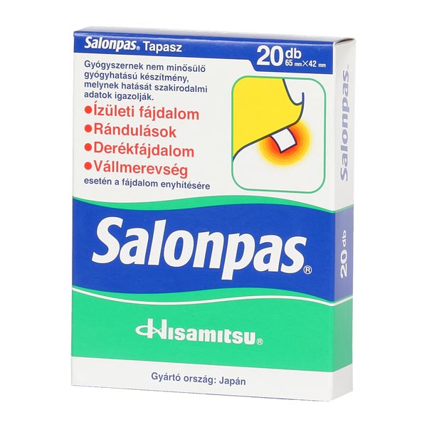 Salonpas fájdalomcsillapító gyógytapasz 20x