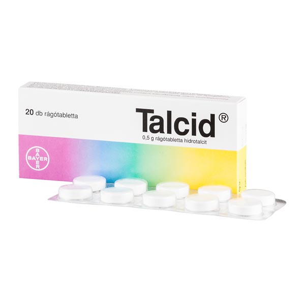 Talcid 0,5 g rágótabletta 20x