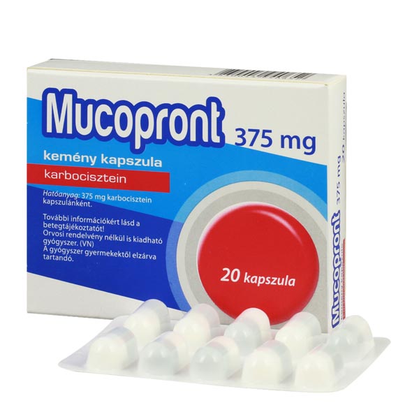 Mucopront 375 mg kemény kapszula 20x