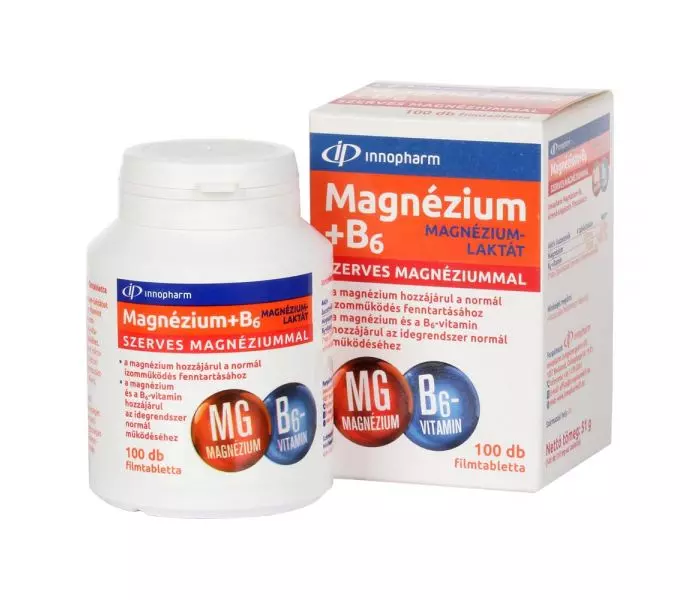 Ceres InnoPharm Magnézium-laktát + B6 filmtabletta 100x