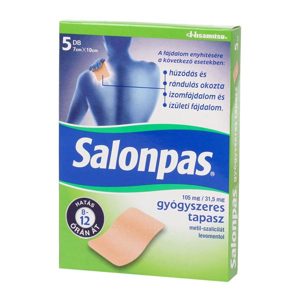 Salonpas 105 mg/31,5 mg gyógyszeres tapasz 5x