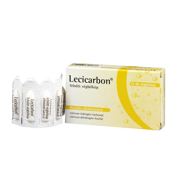 Lecicarbon végbélkúp felnőtteknek 10x