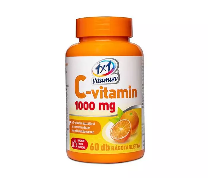 Ceres 1X1 Vitaday C-vitamin 1000mg narancsízű rágó 60x