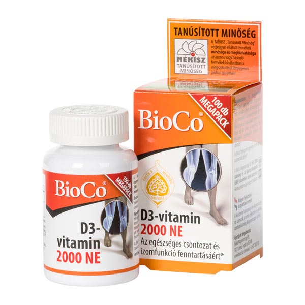 Bioco D3 vitamin 2000NE étrendkieg. tabletta 100x