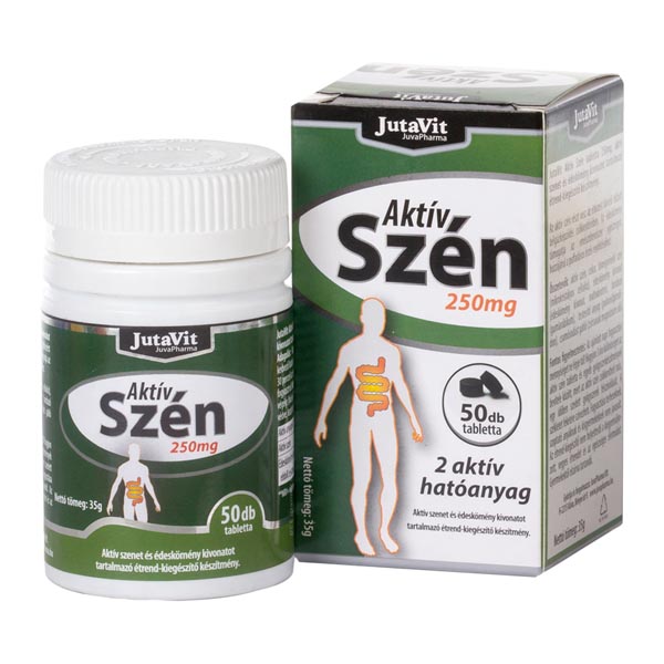 JutaVit Aktív szén 250 mg tabletta 50x