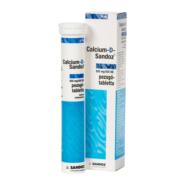 Calcium-D-Sandoz  600mg/400NE pezsgőtabletta 20x