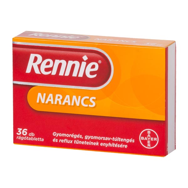 Rennie rágótabletta Narancs 36x