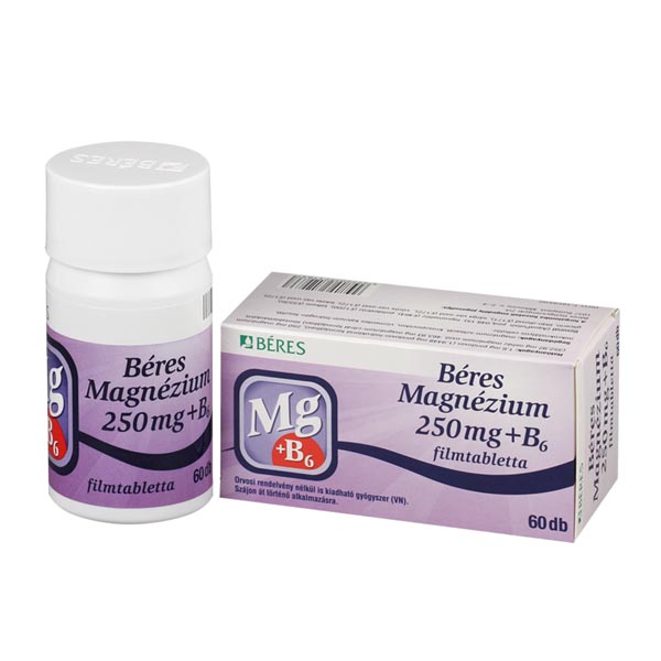 Béres Magnézium 250 mg+B6 filmtabletta 60x 60x
