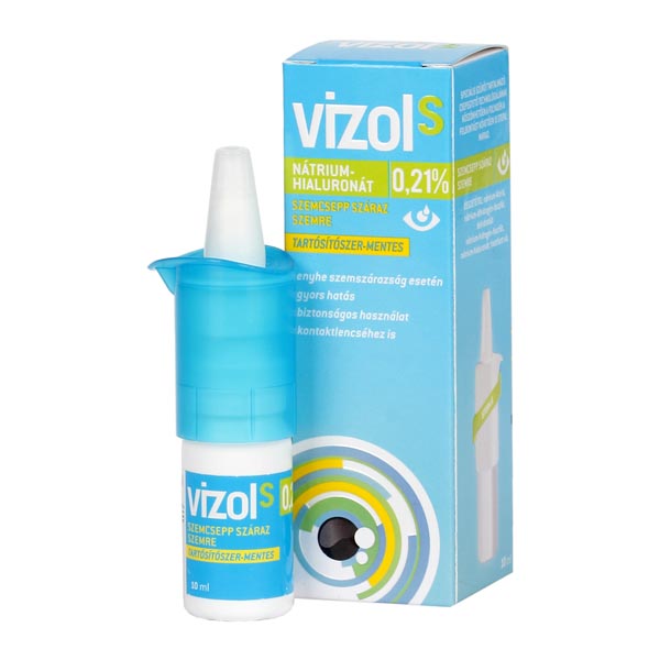 Vizol S 0,21% oldatos szemcsepp száraz szemre 10ml