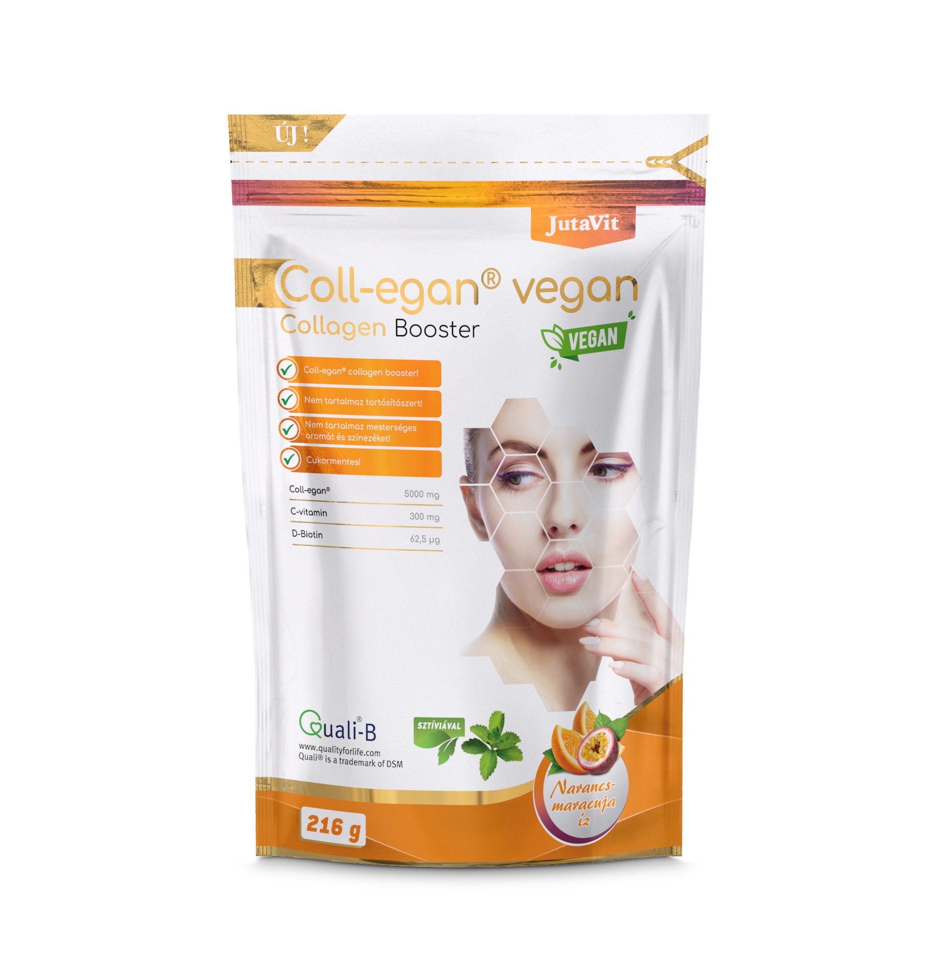 JutaVit Coll-egan Vegan Narancs-Maracuja 216g