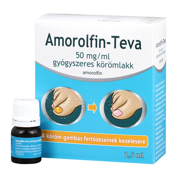 Amorolfin Teva 50 mg/ml gyógysz.körömlakk III.t. 2,5ml