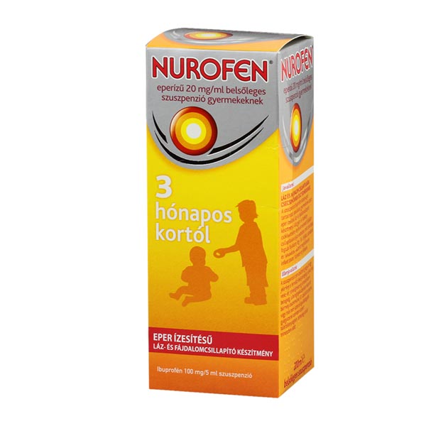 Nurofen  20mg/ml belsől.szuszpenzió gyerm.eperízű 200ml