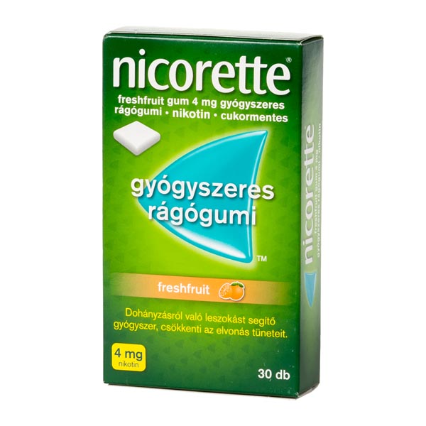 Nicorette Freshfruit 4 mg gyógyszeres rágógumi 30x