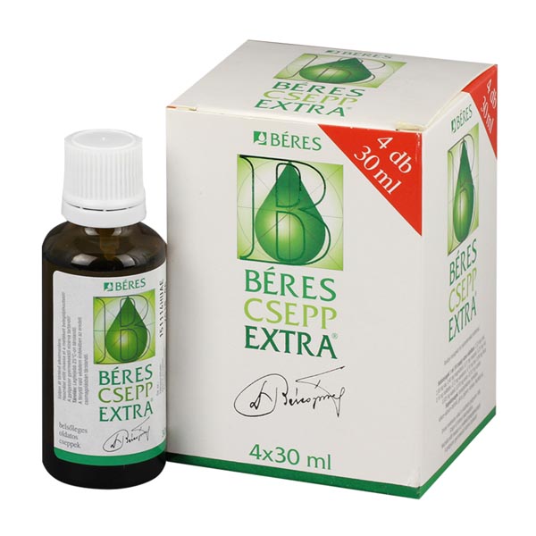 Béres Csepp Extra belsőleges oldatos cseppek 4x30ml