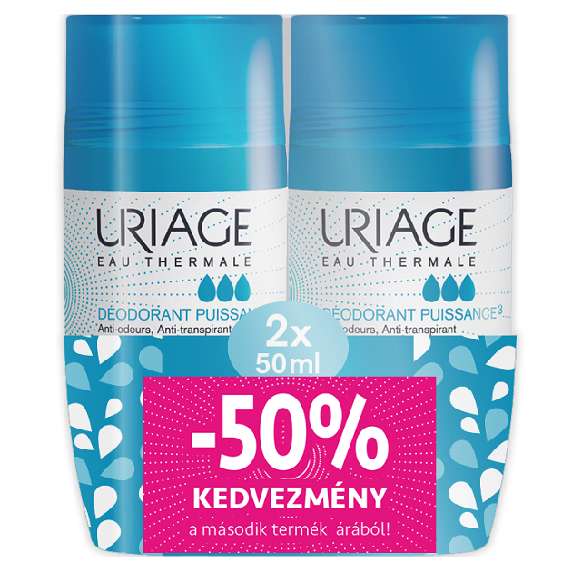 Uriage deo golyós intenzív izzadásgátló DUO 50ml+50ml