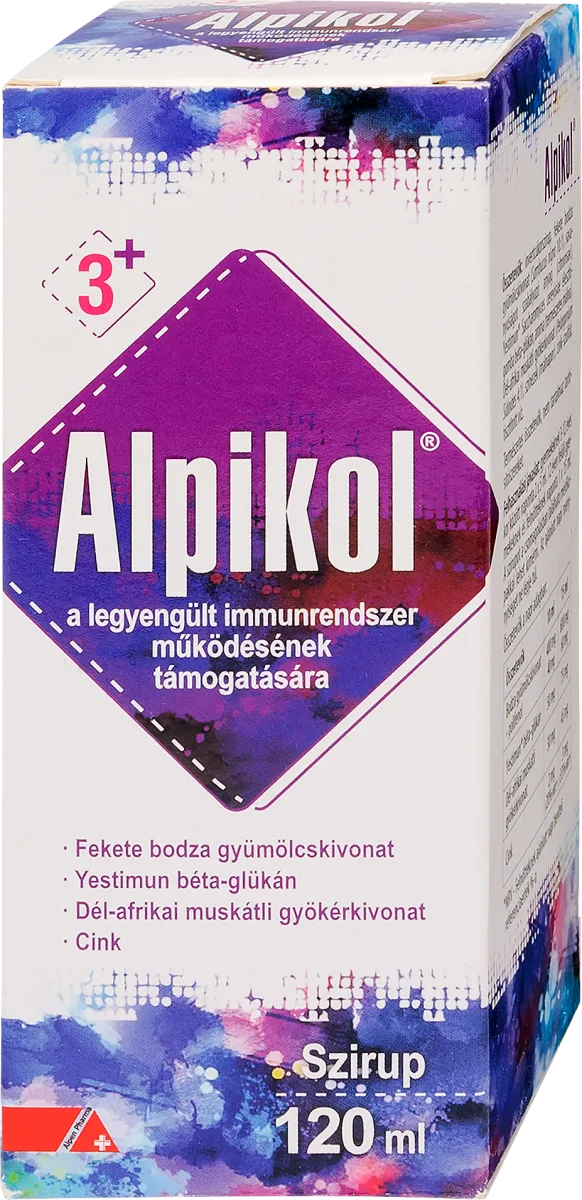 Alpikol gyógynövény cink szirup málna 120ml