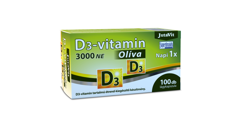 Jutavit D3-vitamin 3000NE Olíva kapszula 100x