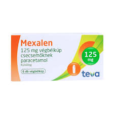 Mexalen  125 mg végbélkúp csecsemőknek 6x
