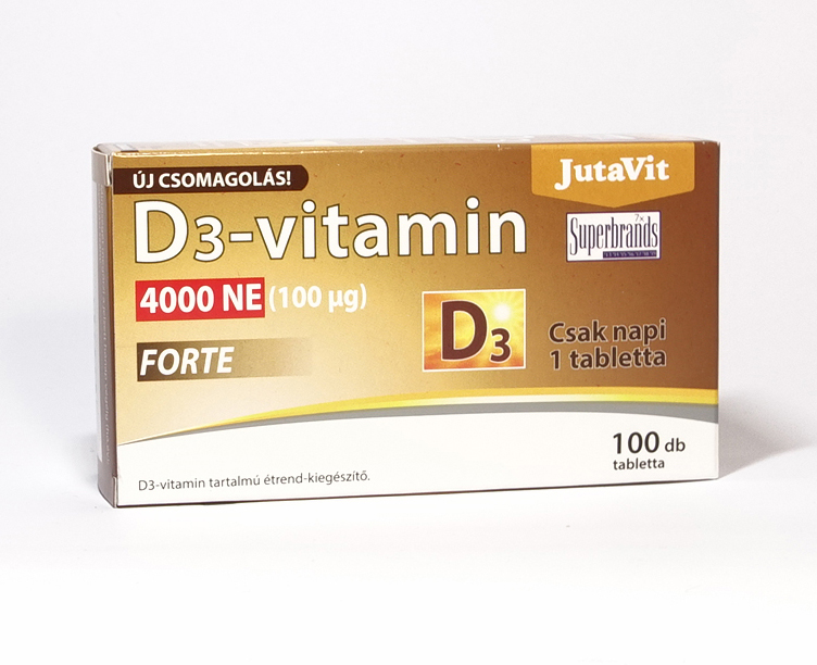 JutaVit D3-vitamin 4000NE FORTE tabletta 100x