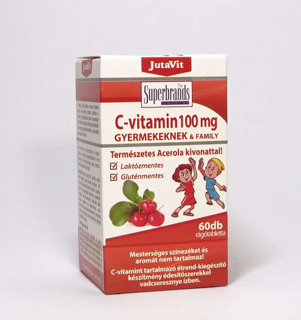 Jutavit C-vitamin  100 mg tabletta acerola gyermek 60x