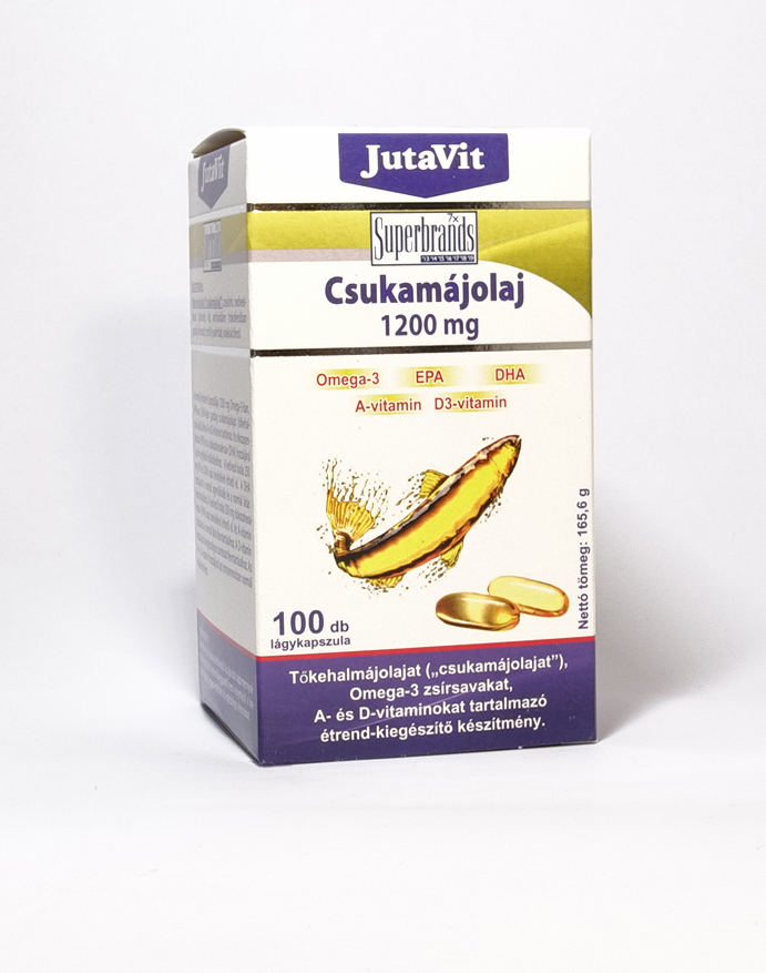 Jutavit Csukamájolaj 1200 mg kapszula 100x