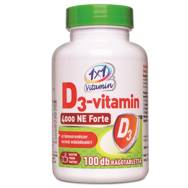 Ceres 1x1 Vitamin D3-vitamin 4000NE rágótabletta 100x
