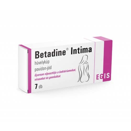Betadine Intima hüvelykúp 7x fóliacsík