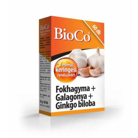 BioCo Fokhagyma Galagonya Ginkgo tabletta 60x