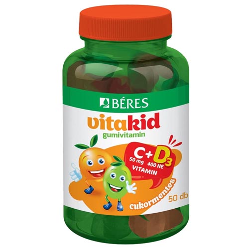 Béres Vitakid C+D3 gumivitamin gumitabletta 50x