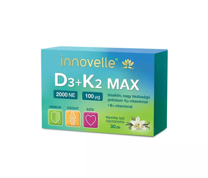 Innovelle D3+K2 Max 2000NE rágótabletta 30x