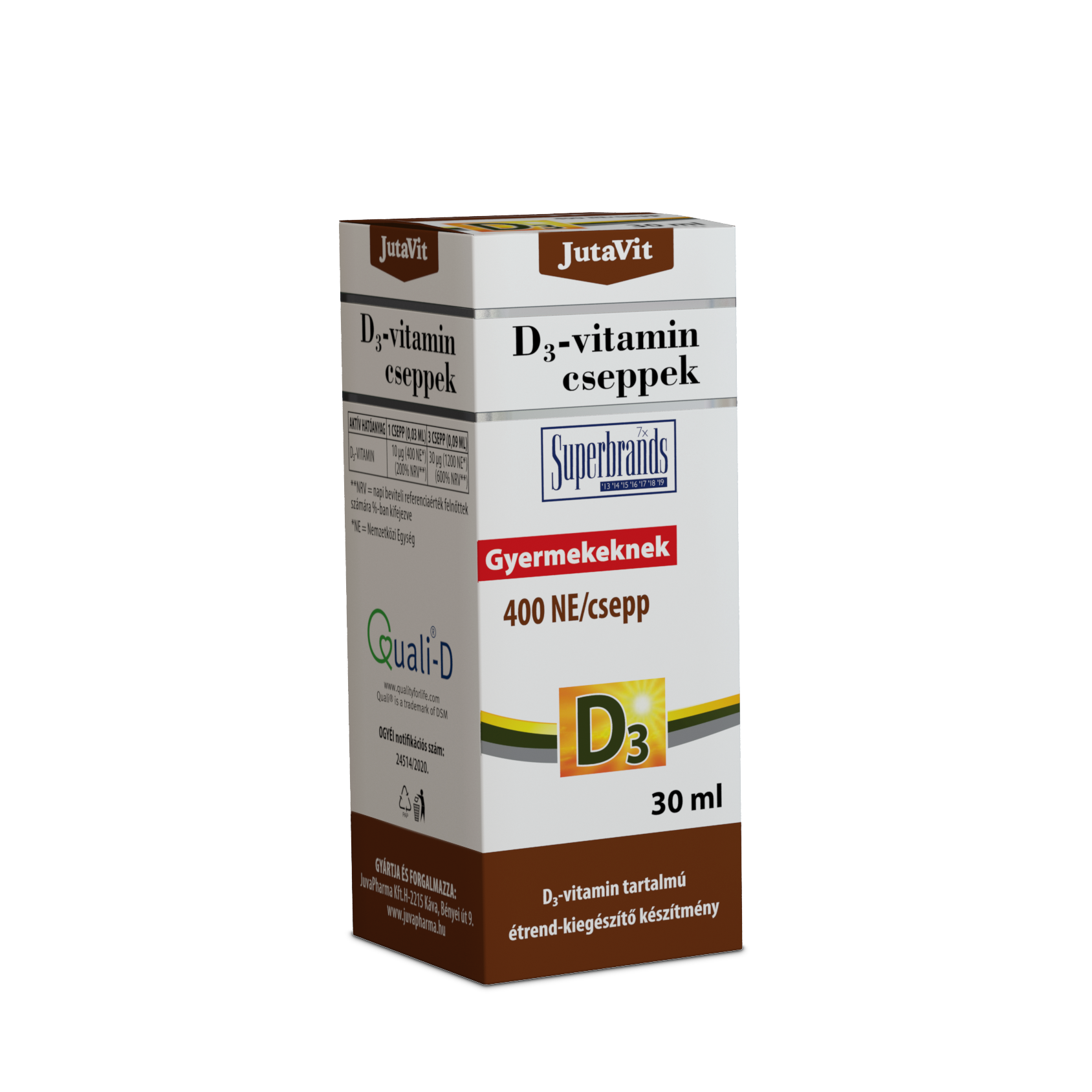Jutavit D3 vitamin  400NE étrendkieg. csepp 30ml