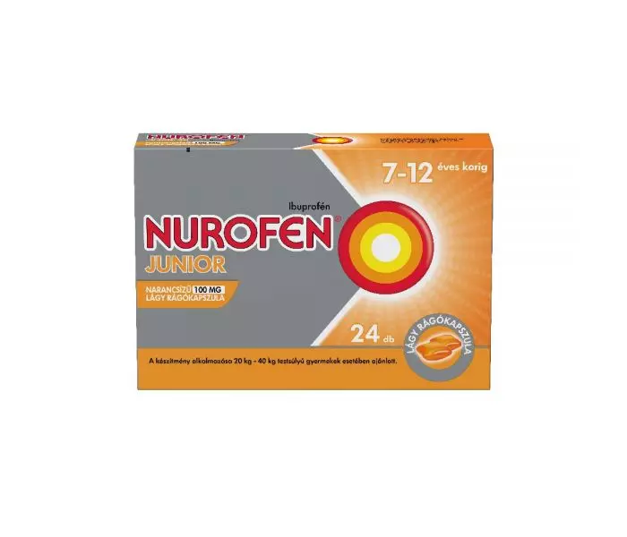 Nurofen Junior narancsízű 100 mg lágy rágókapszula 24x