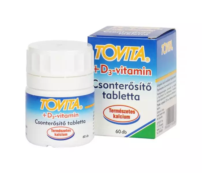 Tovita+D3 vitamin csonterősítő tabletta 60x