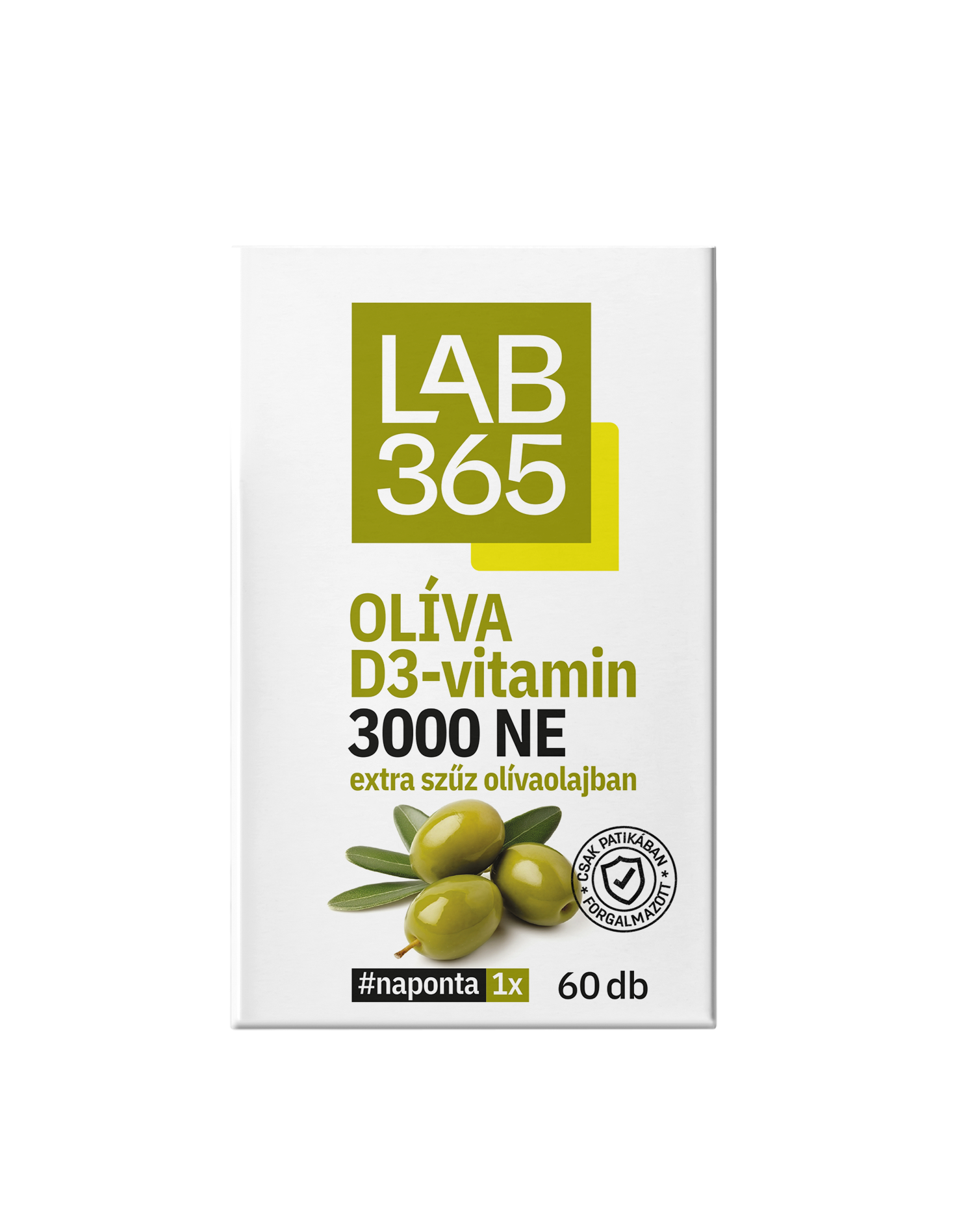 LAB365 oliva D3 vitamin 3000NE lágy kapszula 60x