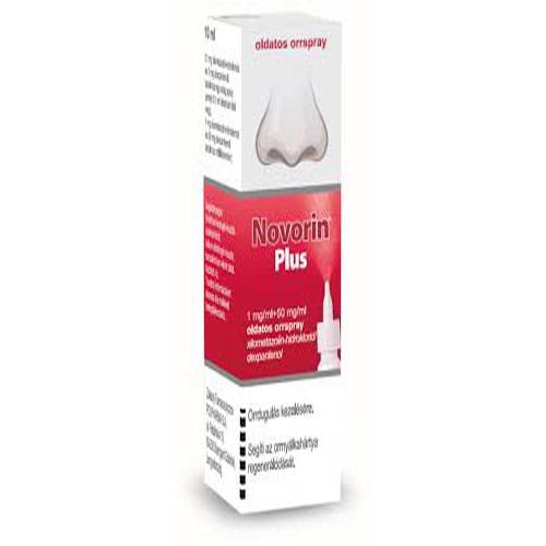 Novorin Plus 1mg/ml+ 50mg/ml oldatos orrspray 1x10ml hdpe tartályban
