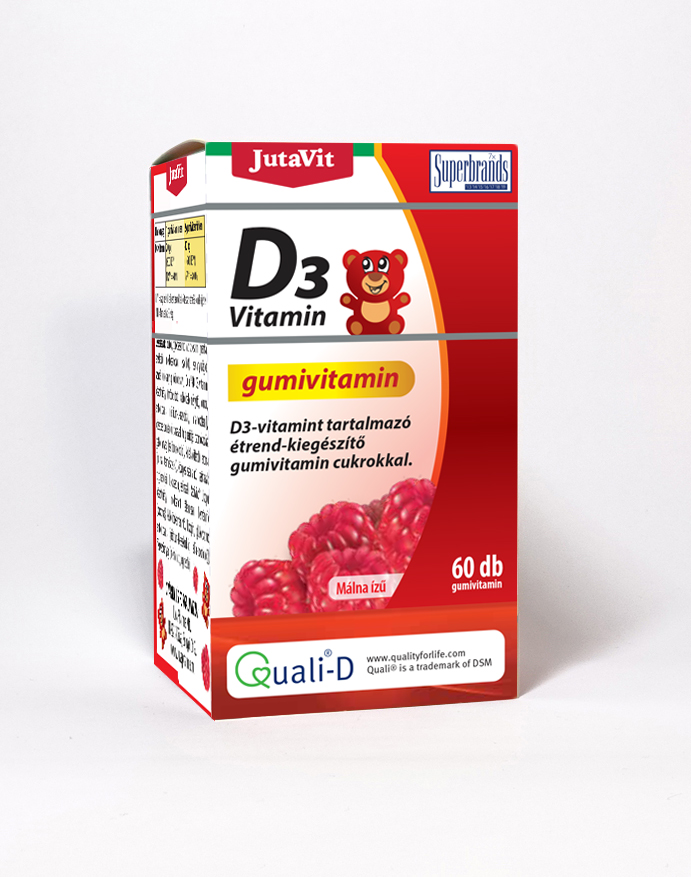 JutaVit D3-vitamin gumivitamin 60x