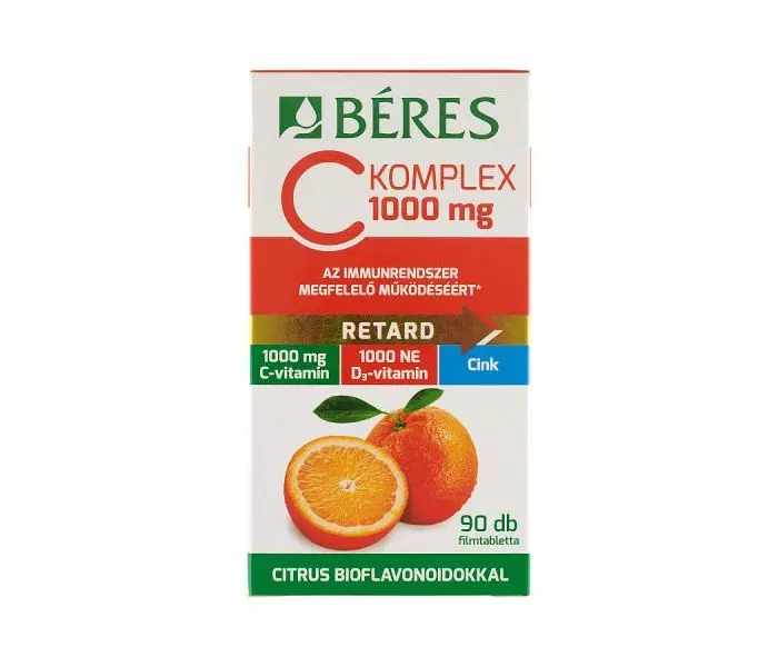 Béres C Komplex 1000 C D3 Zn bioflavonoid filmtabl 90x