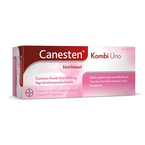 Canesten Kombi Uno 500mg hüvelykapsz. /krém 1x+20g