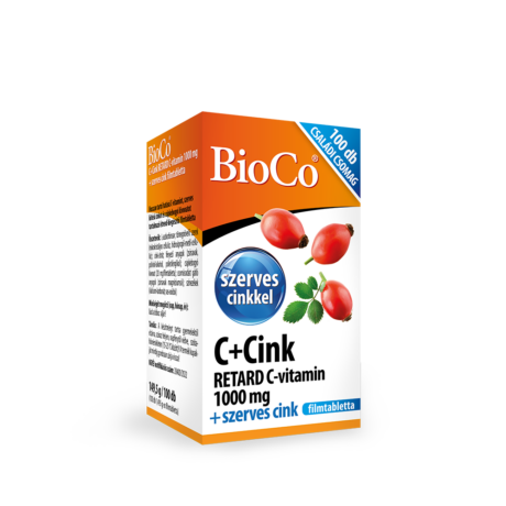 BioCo Csipkebogyó C-vitamin 1000 mg+cink tabletta 100x
