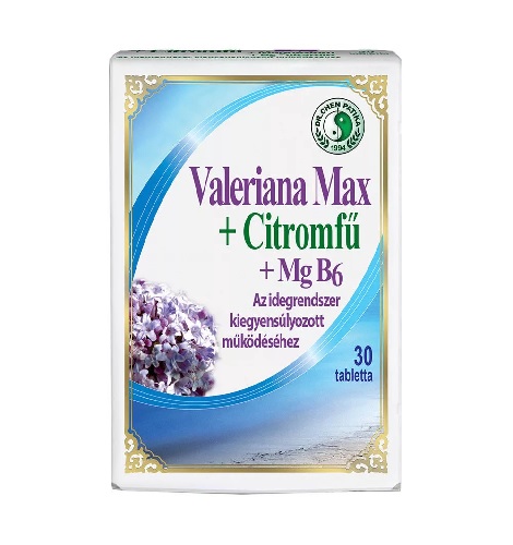 Valeriana MAX+citromfű+B6 tabletta DR.CHEN 30x
