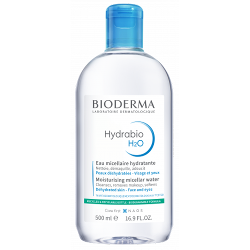 Hydrabio H2O arc és sminklemosó BIODERMA 500ml