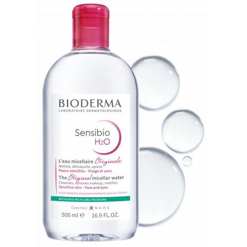 Sensibio H2O arc és sminklemosó BIODERMA 500ml
