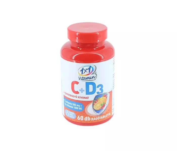 Ceres 1x1 Vitamin C-vit. 500mg+D3-vit. 1000NE csip 60x